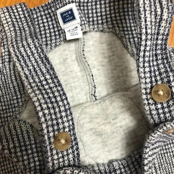 Janie and Jack Baby Overall Houndstooth - Picture 4 of 5